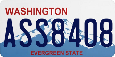 WA license plate ASS8408