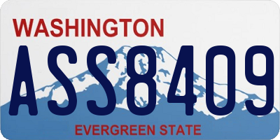WA license plate ASS8409