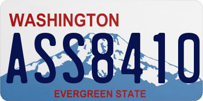 WA license plate ASS8410