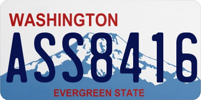 WA license plate ASS8416