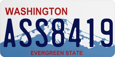 WA license plate ASS8419