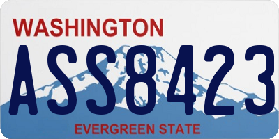 WA license plate ASS8423