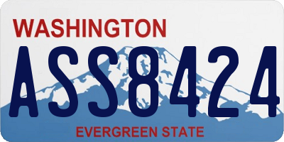 WA license plate ASS8424