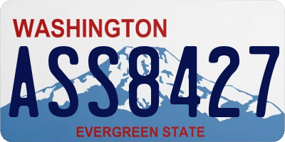 WA license plate ASS8427