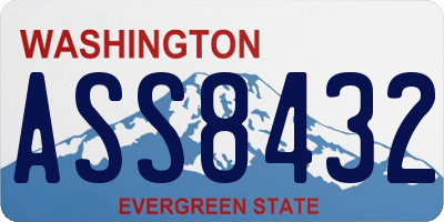 WA license plate ASS8432