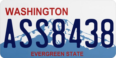 WA license plate ASS8438