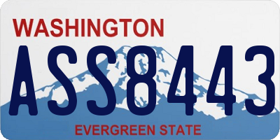 WA license plate ASS8443