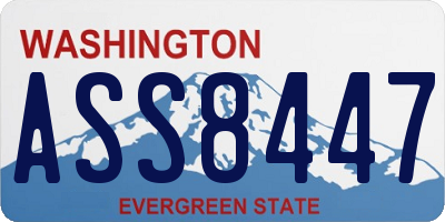 WA license plate ASS8447