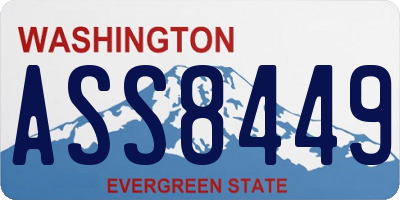 WA license plate ASS8449