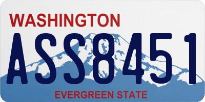 WA license plate ASS8451
