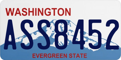 WA license plate ASS8452