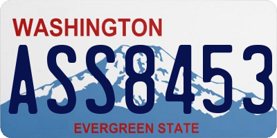 WA license plate ASS8453