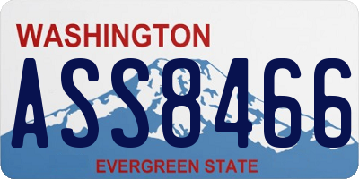 WA license plate ASS8466