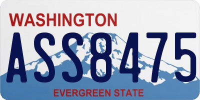 WA license plate ASS8475
