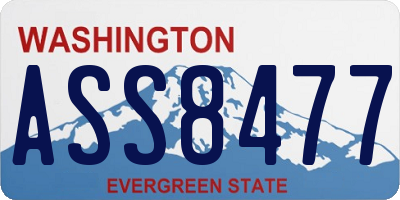 WA license plate ASS8477