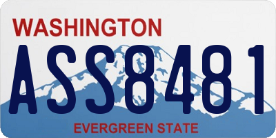 WA license plate ASS8481