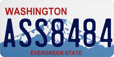 WA license plate ASS8484