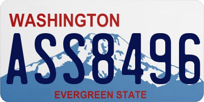 WA license plate ASS8496