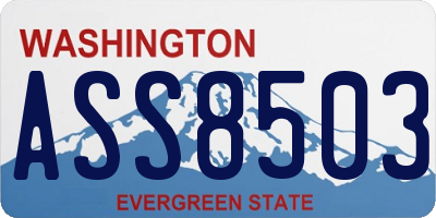 WA license plate ASS8503
