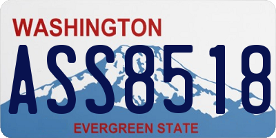 WA license plate ASS8518
