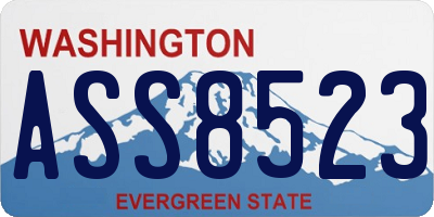 WA license plate ASS8523