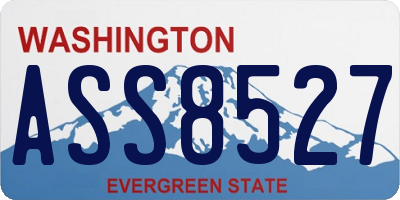 WA license plate ASS8527