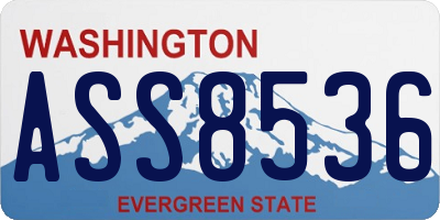 WA license plate ASS8536