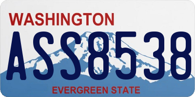 WA license plate ASS8538