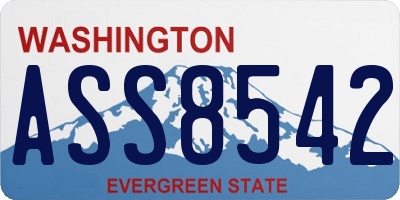 WA license plate ASS8542