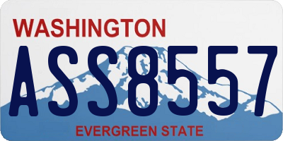 WA license plate ASS8557