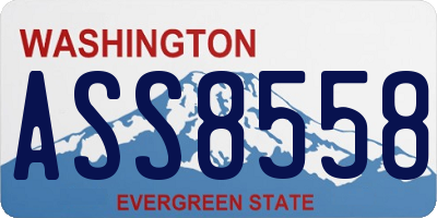 WA license plate ASS8558
