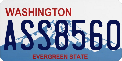 WA license plate ASS8560