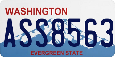 WA license plate ASS8563