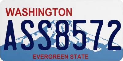 WA license plate ASS8572
