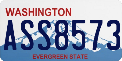 WA license plate ASS8573