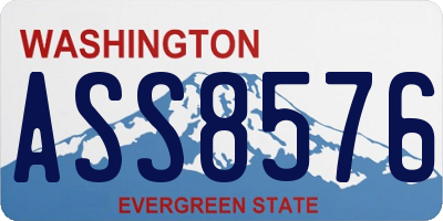 WA license plate ASS8576