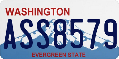 WA license plate ASS8579
