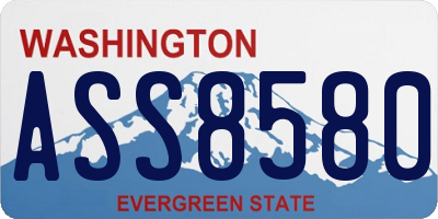 WA license plate ASS8580