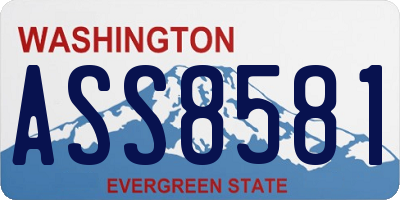 WA license plate ASS8581
