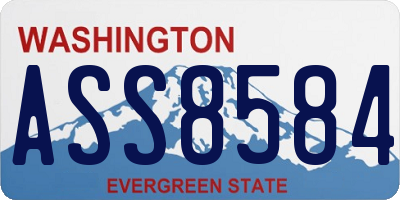 WA license plate ASS8584