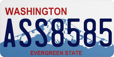 WA license plate ASS8585