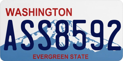 WA license plate ASS8592