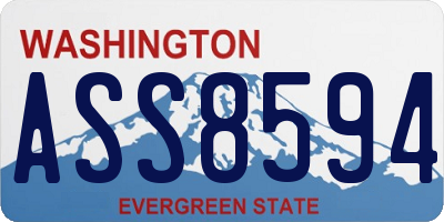 WA license plate ASS8594