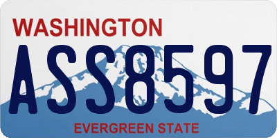 WA license plate ASS8597