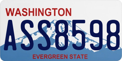 WA license plate ASS8598