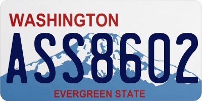 WA license plate ASS8602