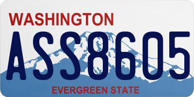 WA license plate ASS8605