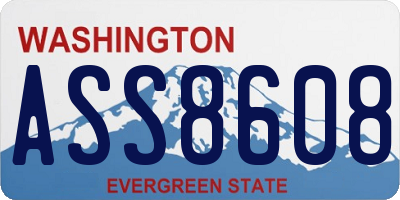 WA license plate ASS8608
