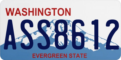 WA license plate ASS8612