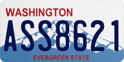 WA license plate ASS8621